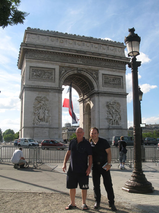 The Arc de Triomphe with my partner Barnet Cohn
