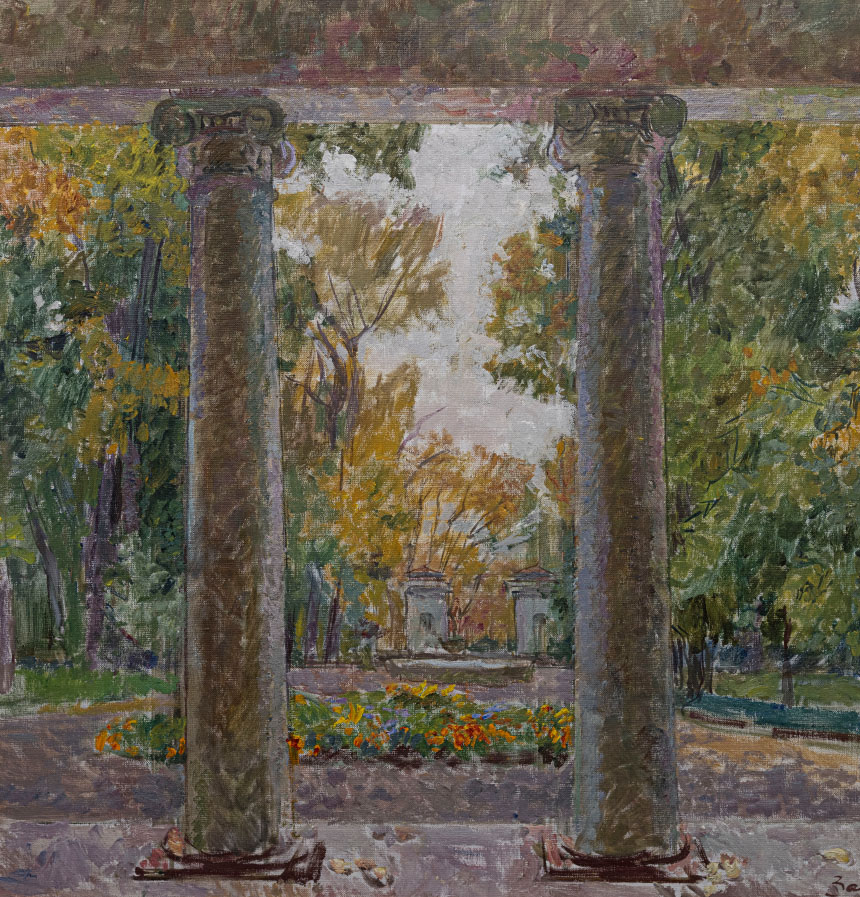 zabelin thumbnails_0001_Vyacheslav Zabelin, Park in the Fall, 1985, 25.5x27.5, oil on canvas